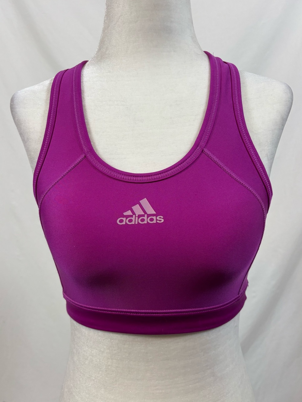 Adidas Techfit Fuchsia Racerback Sports Bra Mesh Back Women’s S Workout GorpCore